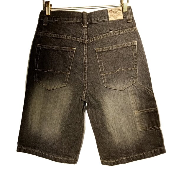 AVIREX Shorts  Boys size 12  2 pc lot  Denim  Stitching  Arizona Cargo Tan VGC - Picture 6 of 13